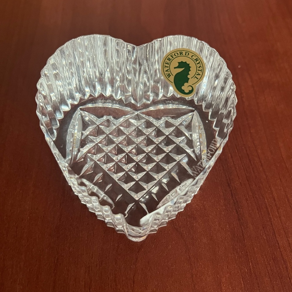 Waterford Crystal Heart Paperweight. New in Box.